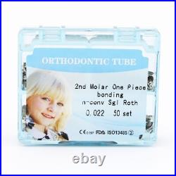Dental Orthodontic Monoblock Buccal Tubes 022 1st 2nd Molar MBT Roth 50Sets/Box