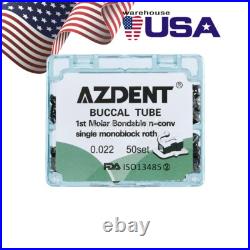Dental Orthodontic Sgl Buccal Tubes 1st molar Roth 0.022 Monoblock 50Set/pack