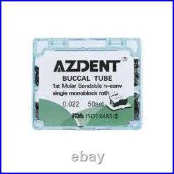 Dental Orthodontic Sgl Buccal Tubes 1st molar Roth 0.022 Monoblock 50Set/pack