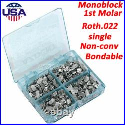 Dental Orthodontic Sgl Buccal Tubes 1st molar Roth 0.022 Monoblock 50Set/pack