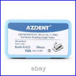 Dental Tubos bucales de ortodoncia Bondabe 2do Molar Roth 0.022 Monoblock AZDENT