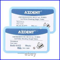 Dental Tubos bucales de ortodoncia Bondabe 2do Molar Roth 0.022 Monoblock AZDENT