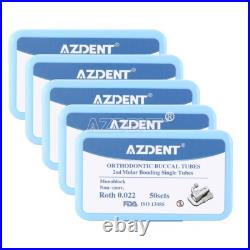 Dental Tubos bucales de ortodoncia Bondabe 2do Molar Roth 0.022 Monoblock AZDENT