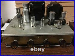 Dictograph 6V6 push pull Mono Block Tube Amplifier Amp Serviced Tested