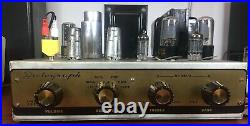 Dictograph 6V6 push pull Mono Block Tube Amplifier Amp Serviced Tested