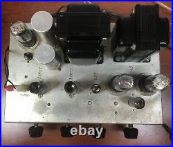 Dictograph 6V6 push pull Mono Block Tube Amplifier Amp Serviced Tested
