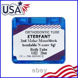 ETERFANT Dental Ortho Buccal Tubes Roth/MBT 022/018 1st/2nd Molar Bondable US