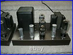 Eico Eh-22 Mono Block Power Amplifiers 6l6gc Tubes! Clean