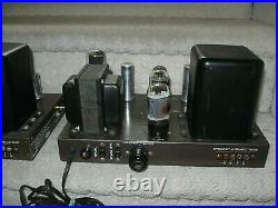 Eico Eh-22 Mono Block Power Amplifiers 6l6gc Tubes! Clean