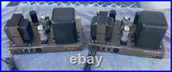 Eico Hf-35 El34 Pair Vacuum Tube Mono Block Amplifiers Shown Running, New Caps