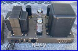 Eico Hf-35 El34 Pair Vacuum Tube Mono Block Amplifiers Shown Running, New Caps