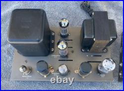 Eico Hf-35 El34 Pair Vacuum Tube Mono Block Amplifiers Shown Running, New Caps