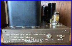 Eico Hf-35 El34 Pair Vacuum Tube Mono Block Amplifiers Shown Running, New Caps