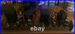 Eico Hf-35 El34 Pair Vacuum Tube Mono Block Amplifiers Shown Running, New Caps