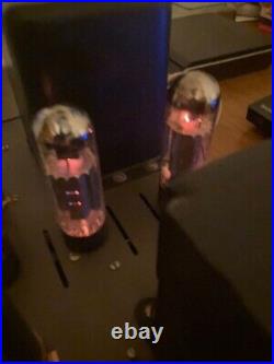 Eico Hf-35 El34 Pair Vacuum Tube Mono Block Amplifiers Shown Running, New Caps