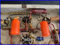 Eico Hf-35 El34 Pair Vacuum Tube Mono Block Amplifiers Shown Running, New Caps