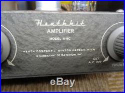 Estate Pair Vintage Heathkit A-9c Mono Block 6l6 Tube Amplifiers Nice! U Tube