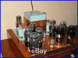 Frankenstein Magnavox Concert Grand tube amp mono blocks and monster speakers