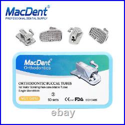 MacDent Dental Orthodontic Buccal Tube Roth MBT 018 022 1st 2nd Monoblock
