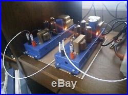 Magnavox tube amplifier Mono Blocks 6v6 pair heavy mod