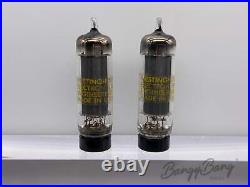 Matched Pair Westinghouse 6AQ5/6005/6V6 Power Pentode Amplifier Audio Vacuum Tu