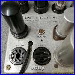 McIntosh 20W-2 Tube Power Amplifier Pair Mono 6V6 Vintage Rare