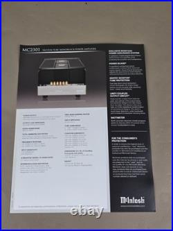 McIntosh MC2301 Vacuum Tube Monoblock Power Amplifier Brochure D-2346