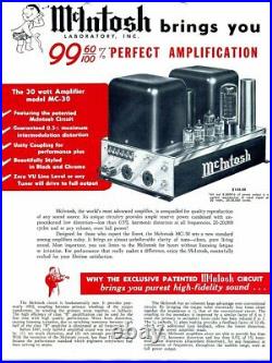 McIntosh MC30 Tube Monoblock Amplifiers Full Blown Restoration