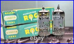 Mullard 12au7 Mitcham Ecc82 Long Plate K61 Perfect Match Pair Nos+ Vintage 1959