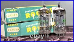 Mullard 12au7 Mitcham Ecc82 Long Plate K61 Perfect Match Pair Nos+ Vintage 1959