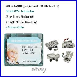Orthodontic Buccal Tube 1st 2nd Molar Roth MBT 0.022 Monoblock Bondable Non-Conv