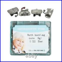 Orthodontic Buccal Tube 1st 2nd Molar Roth MBT 0.022 Monoblock Bondable Non-Conv