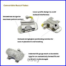 Orthodontic Buccal Tube 1st 2nd Molar Roth MBT 0.022 Monoblock Bondable Non-Conv