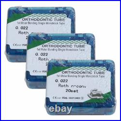 Orthodontic Buccal Tube 1st Molar Roth 0.022 Monoblock Bondable Non-Conv F3
