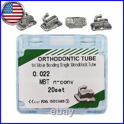 Orthodontic Buccal Tubes 1st 2nd Molar Tubos Ortodoncia Monoblock MBT Roth 022