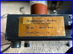 PAIR QUICKSILVER 8417 MONOBLOCK POWER AMPLIFIERS WithTUBES