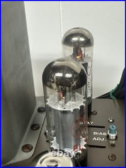 Pair (2) Eico HF-50 Monoblock Tube Power Amplifiers For Parts or Repair Rare
