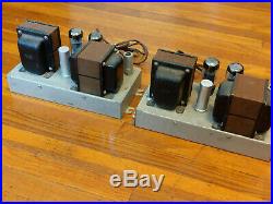 Pair AMPEX 6L6 Mono Block Tube Power Amplifiers 6L6 Output- Western Electric era