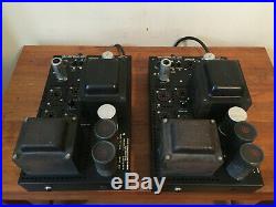 Pair Bogan MO-100A Mono Block Tube Amplifiers. Transformers Test Good. 100 Watts