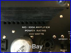 Pair Bogan MO-100A Mono Block Tube Amplifiers. Transformers Test Good. 100 Watts