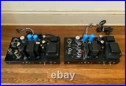 Pair Bogen MO-100 Mono Block Tube Amplifiers. Recapped Upgraded For Hi-Fi Use