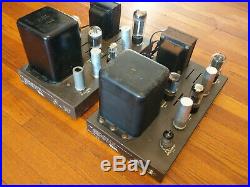 Pair EICO HF-22 Tube MONO BLOCK Power Amplifiers with All Vintage Tubes