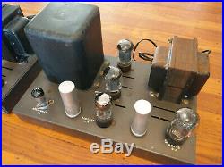 Pair EICO HF-22 Tube MONO BLOCK Power Amplifiers with All Vintage Tubes