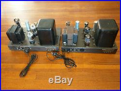 Pair EICO HF-22 Tube MONO BLOCK Power Amplifiers with All Vintage Tubes