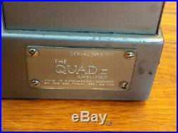 Pair QUAD II Tube Monoblock Power Amplifiers 100-120V, Work Great Classic