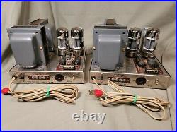 Pair Vintage Dynaco Dynakit Mark III 6550 Tube Mono Block Amplifiers Restored