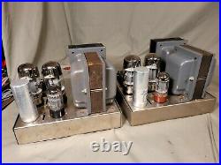 Pair Vintage Dynaco Dynakit Mark III 6550 Tube Mono Block Amplifiers Restored