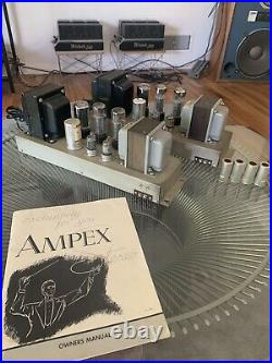 Pair of Vintage Ampex Tube Monoblock Amplifiers 30watt Restored! El34 Rare