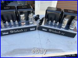Pair of vintage McIntosh MC75 tube Monoblock amplifiers