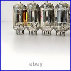 RCA NOS Quad Clear TOPs Side Getters NOS Audio Tubes 2 Matched Pairs